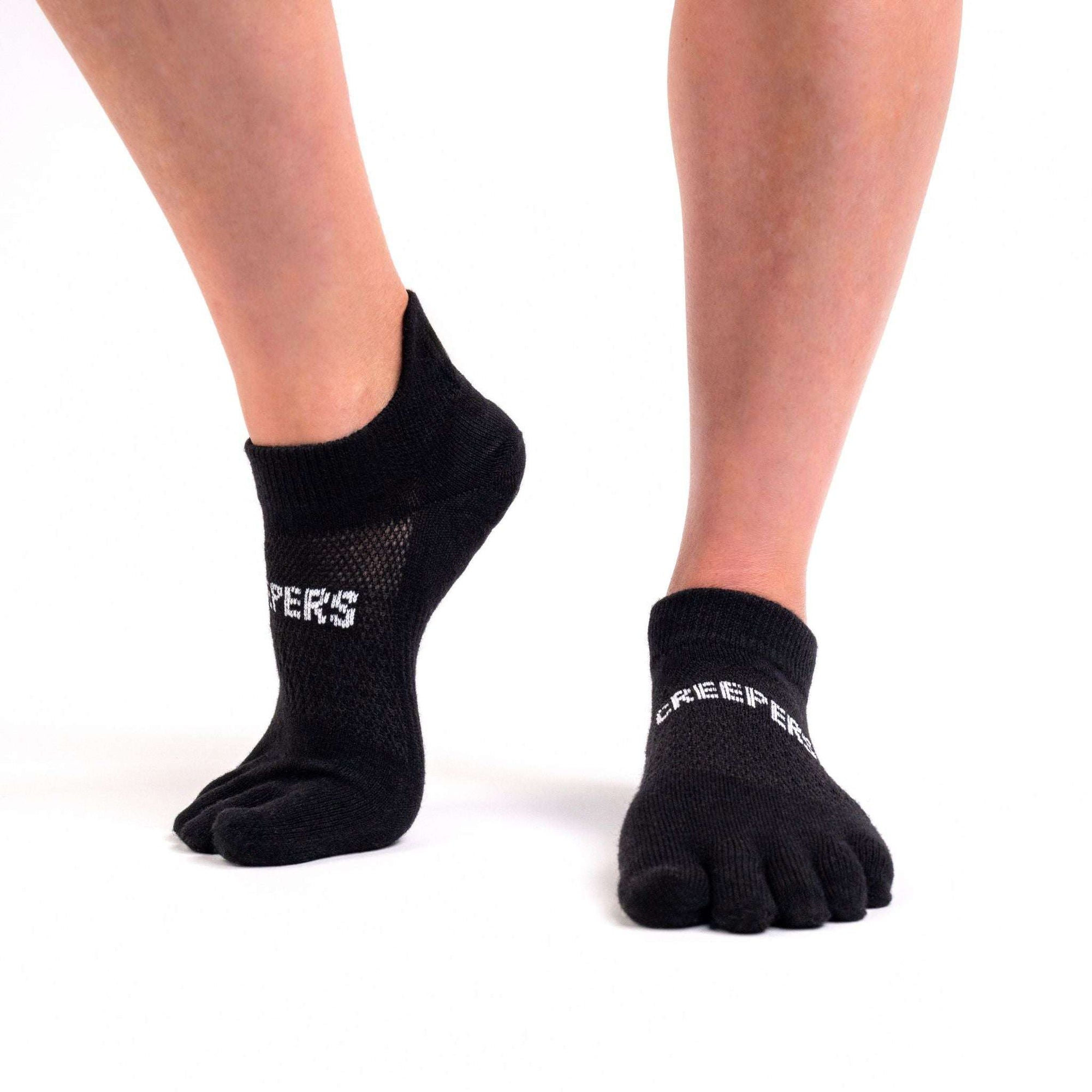 no show invisible merino wool ankle toe socks for running
