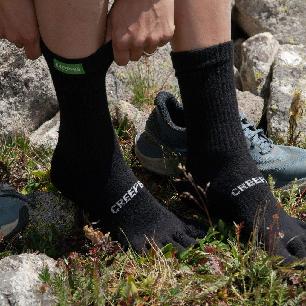 Cushioned Merino Wool Toe Socks for Hiking Midweight Boot Socks